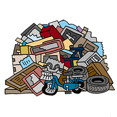 災害ゴミのイラスト