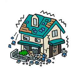 地震のイラスト