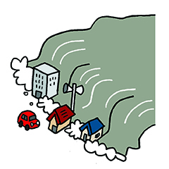 津波のイラスト