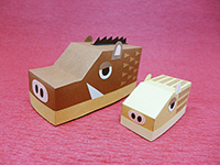 ハコクラ：年賀状用イノシシ